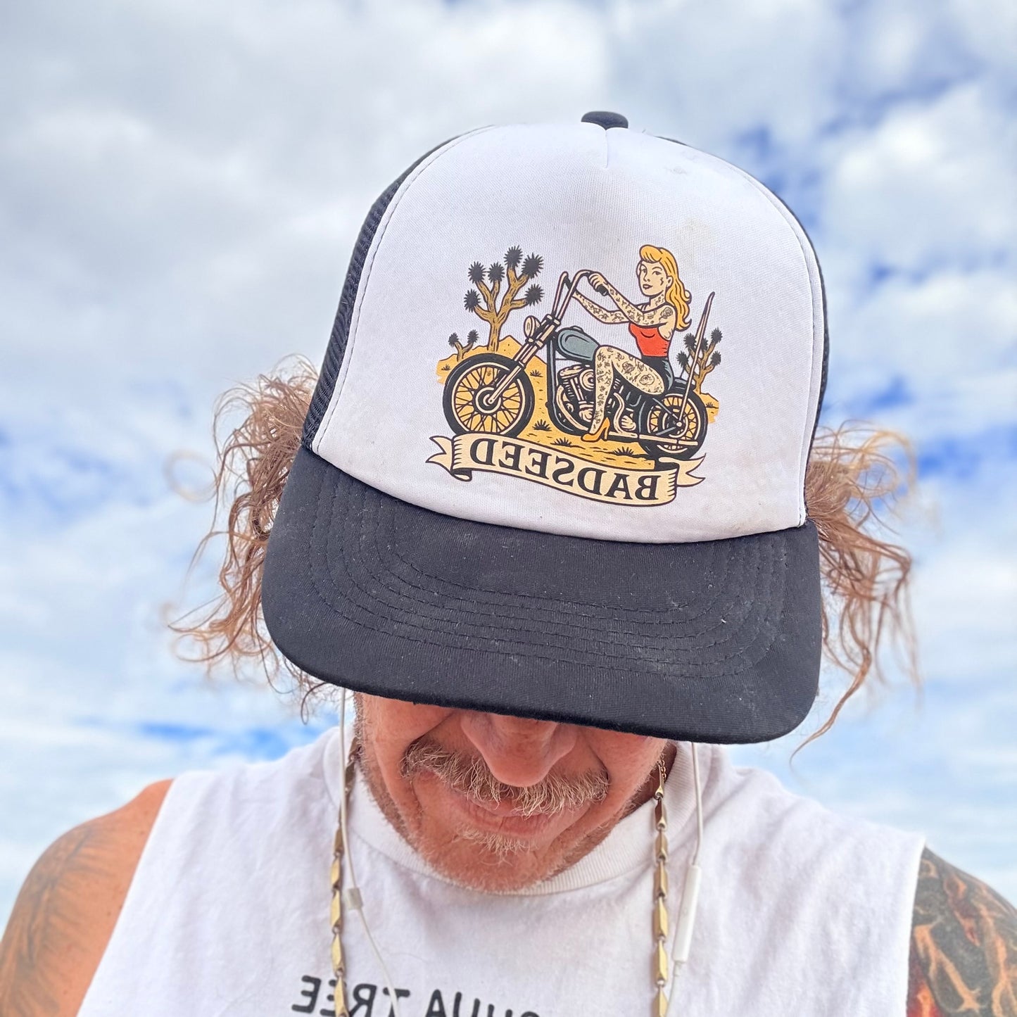 Badseed Chopper Girl Trucker Hat – Snapback, Desert Outlaw Edition