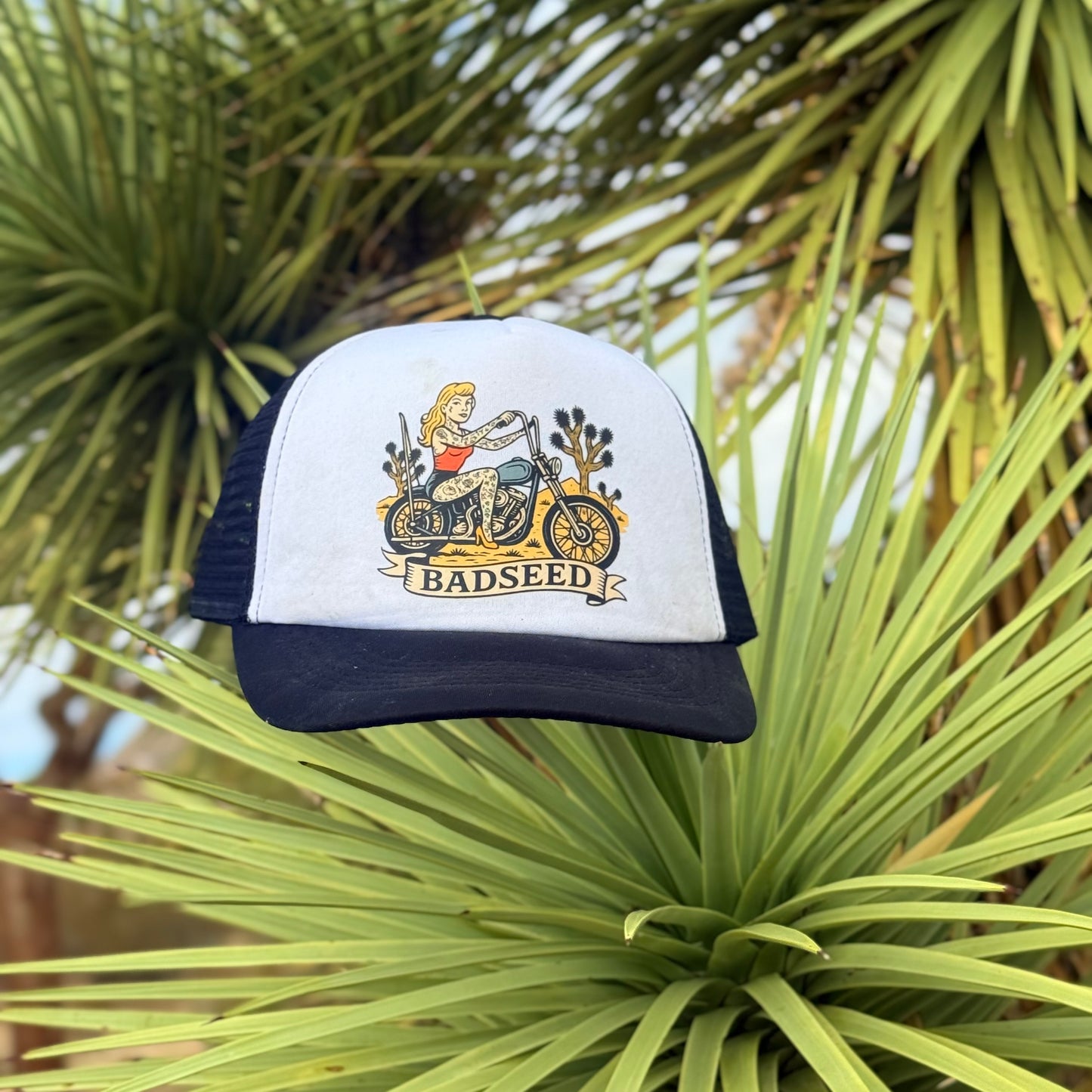Badseed Chopper Girl Trucker Hat – Snapback, Desert Outlaw Edition