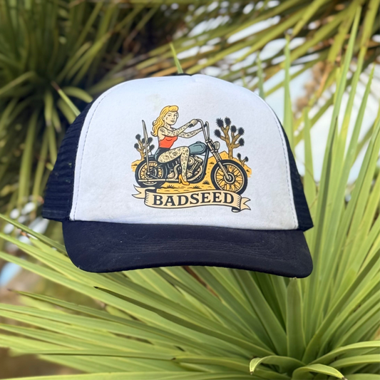 Badseed Chopper Girl Trucker Hat – Snapback, Desert Outlaw Edition